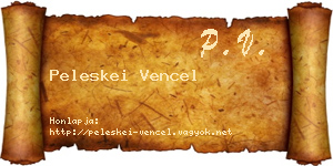Peleskei Vencel névjegykártya